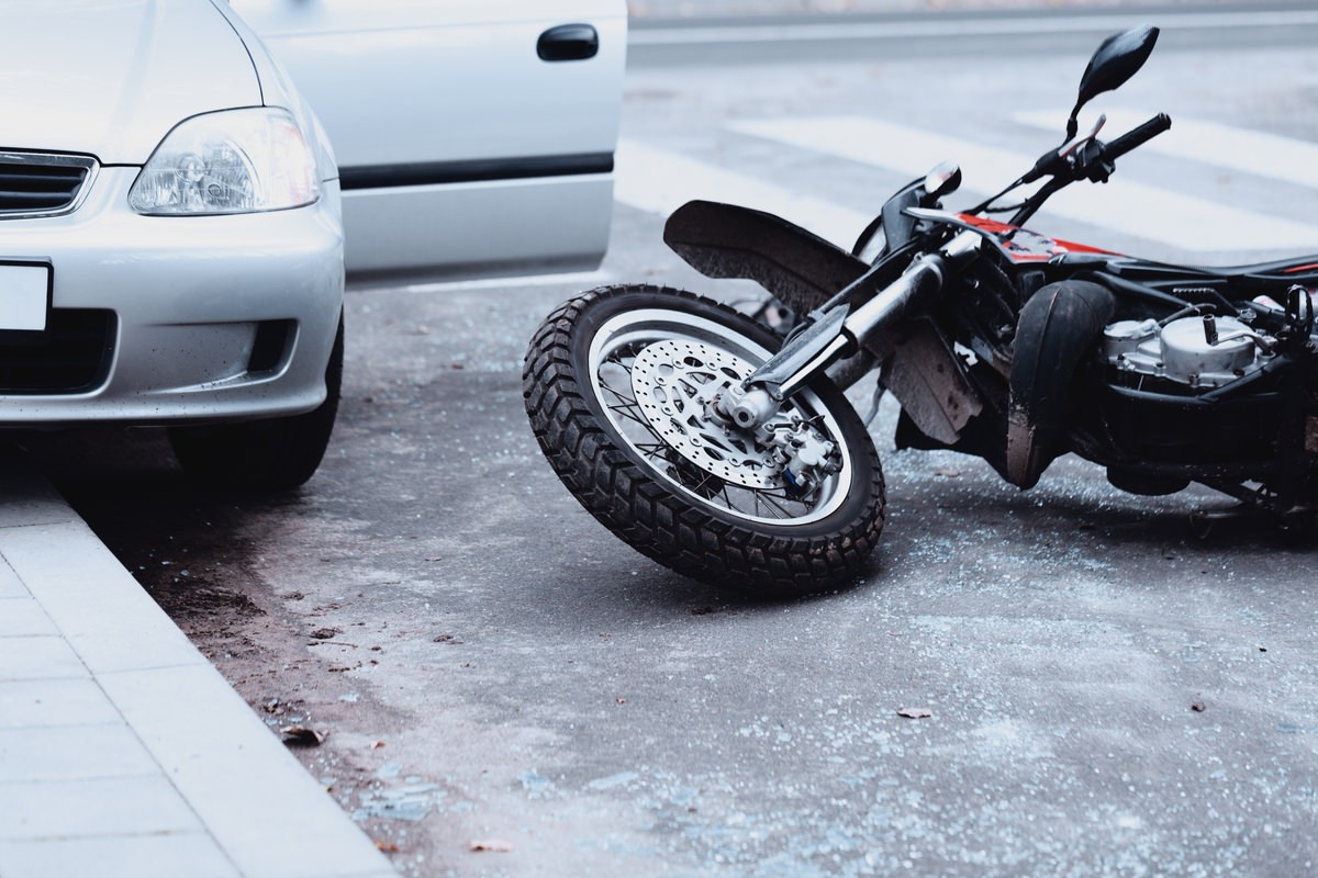 image of car hitting motorcycle denver accident lawyer