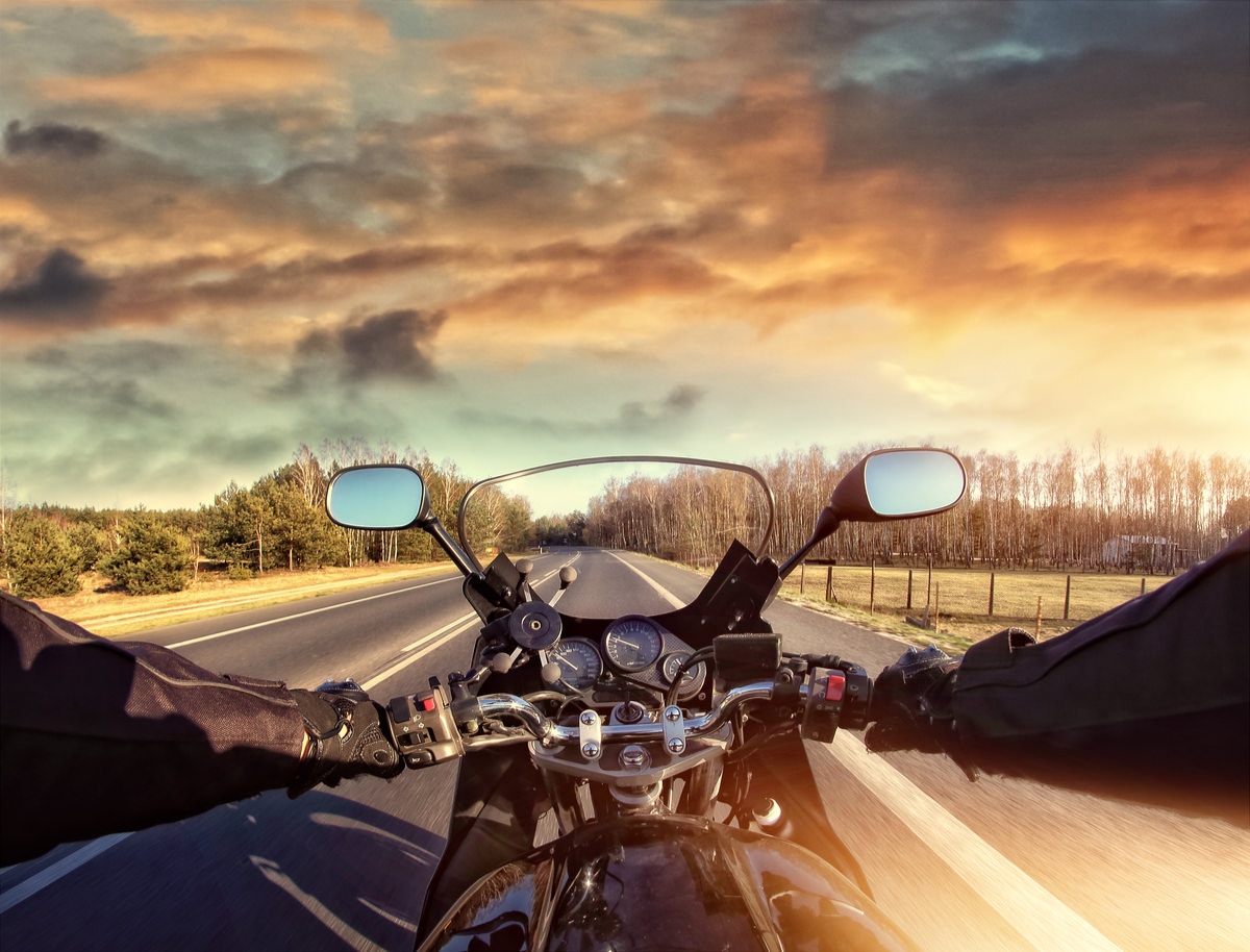 image of view from front of motorcycle injury lawyers denver