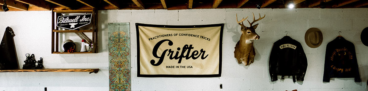 Grifter Company USA sign inside the building