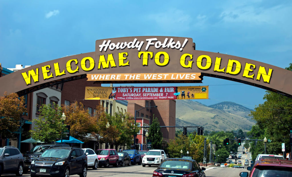 Gates to Golden Colorado - a great Colorado town for motorcyclists
