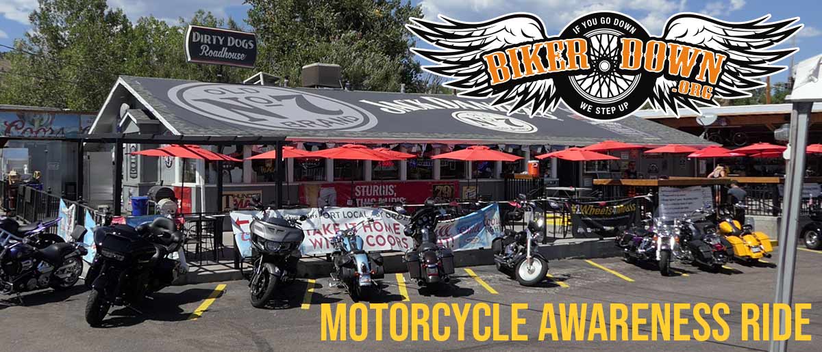 BikerDown Motorcycle Awareness Ride at Dirty Dogs Roadhouse