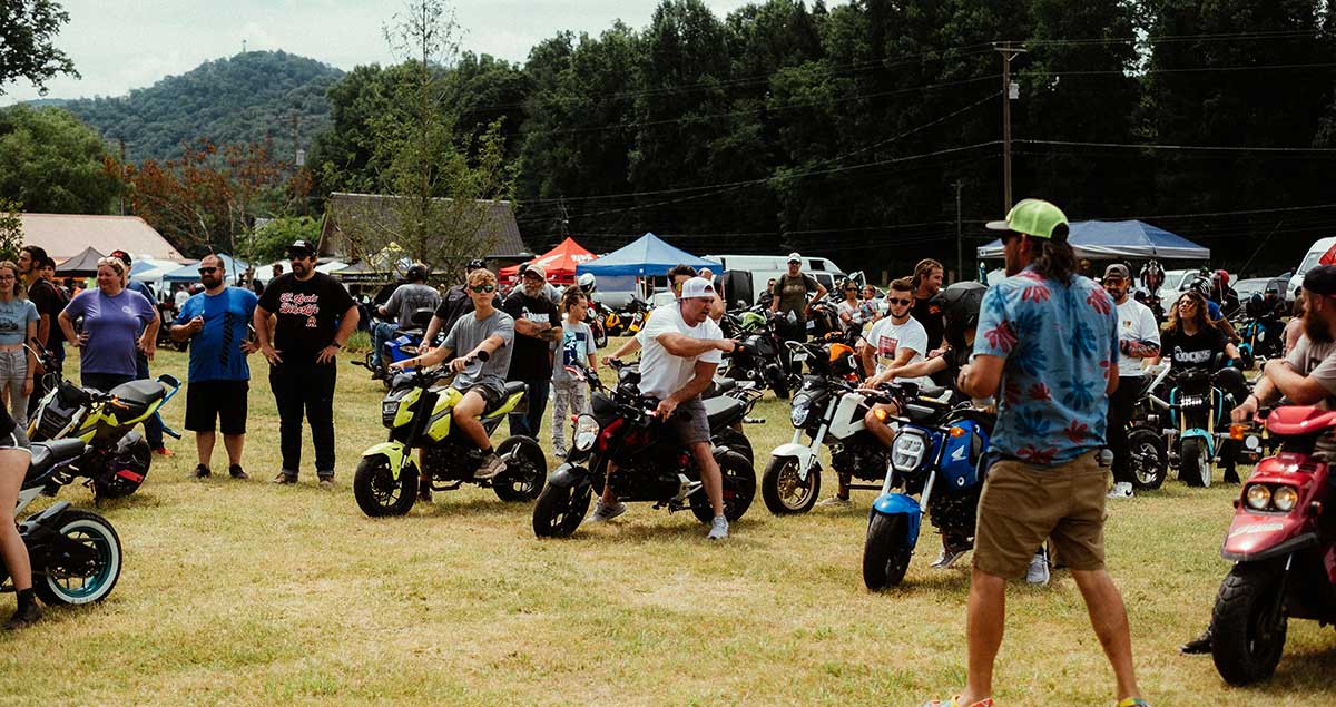 Mini bikes at the Smoky Mountain Small Bore Rally - 2022