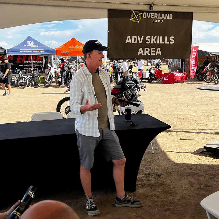 Scott speaking at Overland Expo Mountain West