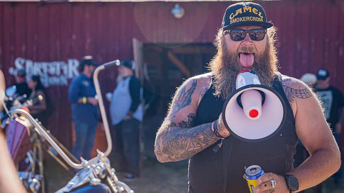 Dumptruck Emcee at Camp Zero, Sturgis Motorcycle Rally | colorado motorcyle lawyers