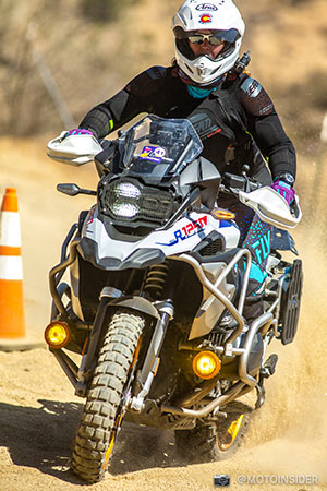 Kandi Spangler navigates a riding skills course