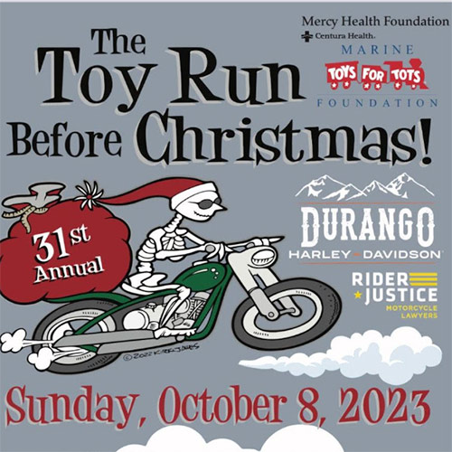 The Toy Run Before Christmas flyer - Durango 2023