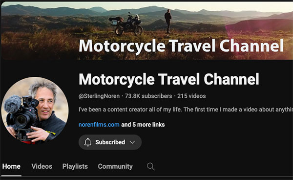 Motorcycle Travel Channel Interview