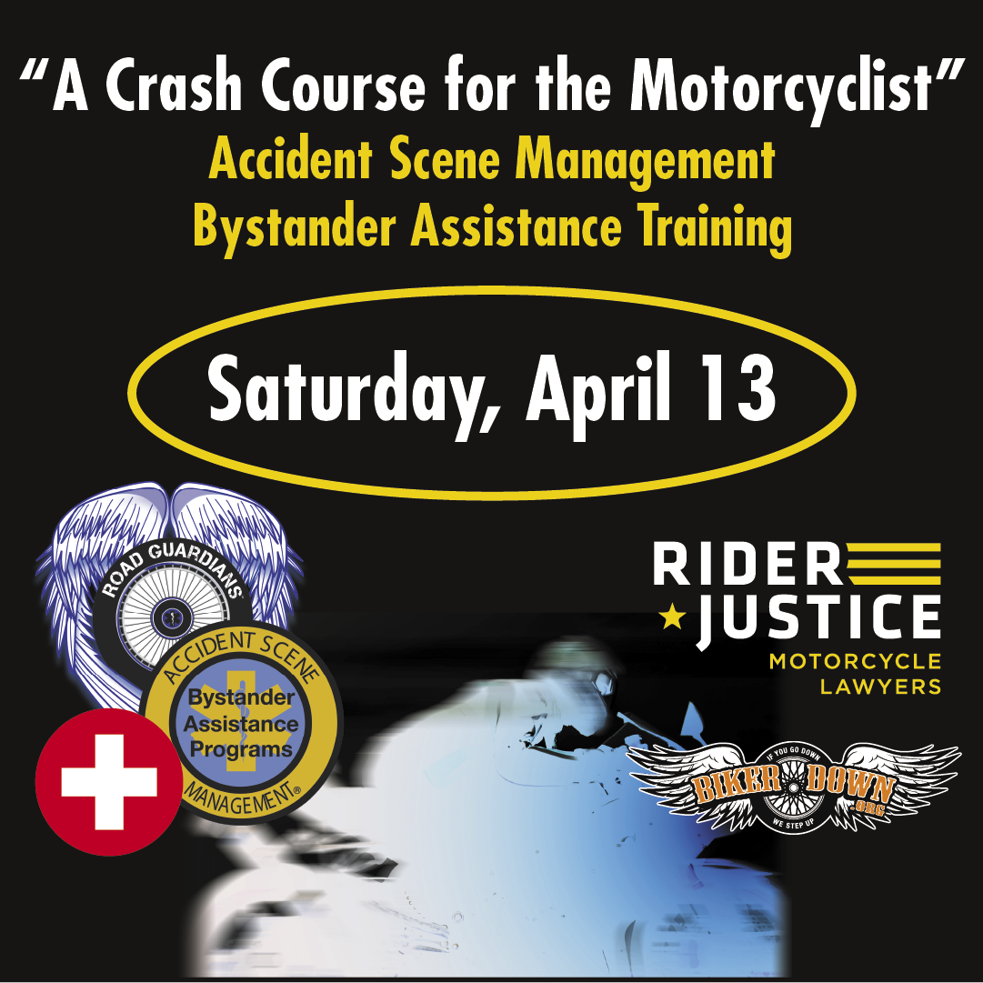 Motorcycle Accident Scene Management class, Sat April 13