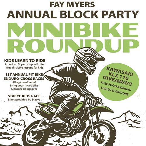 Fay Myers Annual block Party MiniBike Roundup