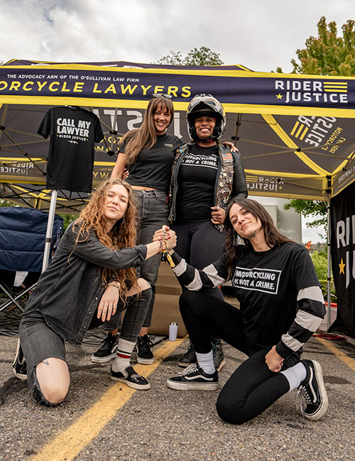 Rider Justice team at Four Corners Motorcycle Rally in Durango, CO