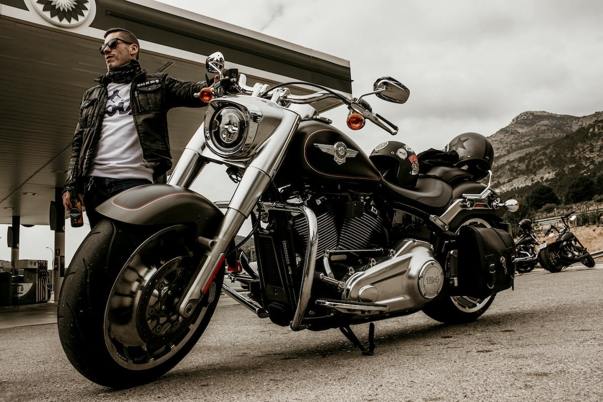 riding a cruiser motorcycle in colorado